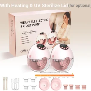 Breast Pump Electric Handsfree BPA Free, UV Sterilize Lid