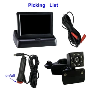 Rear Display View Camera 360 Adjustable Mirror