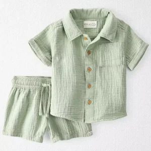 Carter's | Baby Boys 2-Pc. Organic Cotton Gauze