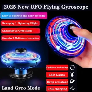 UFO Fingertip Gyroscope Sensing Toy, Fun Floating Luminous