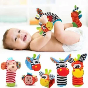 Baby Socks 0-12 Months Foot and Wrist Rattles