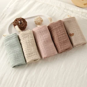 5Pcs 6-Layer Pure Cotton Washcloth, Square