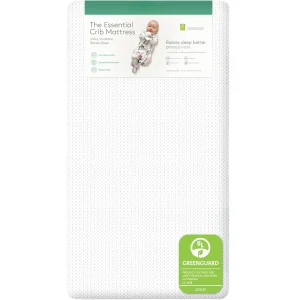 Essential Crib Mattress, Dual-Layer, 100% Breathable; Machine Washable