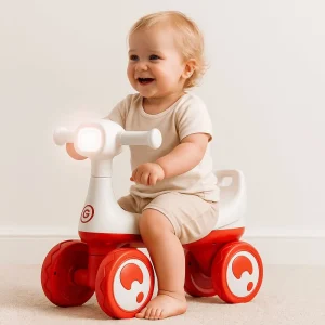Balance Bike with Music & Light, 4 wheels