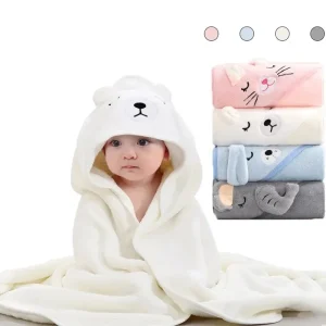 Infant Toddler, Bathrobe, Fleece Bath Towel, Swaddle