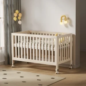 EvoNest 11-in-1 Baby Crib Washed Natural, New Zealand Pinewood