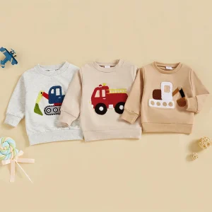 Boys Crewneck Long Sleeve Casual Pullover