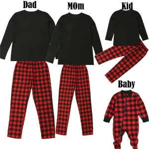 Adults, Baby, Kids Christmas Family Matching Pajamas, 2Pcs/set