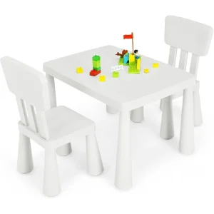 Toddler Activity Table and 2 Chairs, 3 piece Set, Plastic