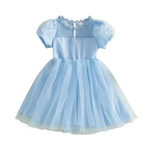 Girls Sparkly Sequin Princess Dress Sleeveless Tulle
