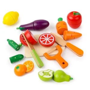 Toy Wooden Play safe Cutting Fruit, Vegetables