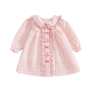 Toddler Girls Dress Puff Long Sleeve