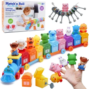 Montessori Farm Train, Learn Counting, Matching,Sorting