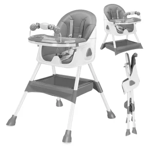 Foldable Baby High Chair with Large Anti-slip Pad