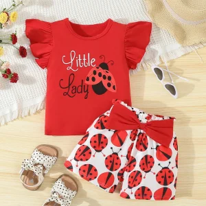 Summer Adorable  Ladybug 2pcs Set