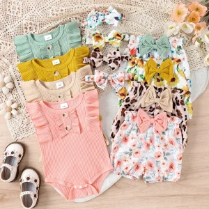 3PCS Summer Baby 0-2 - Soft And Comfortable