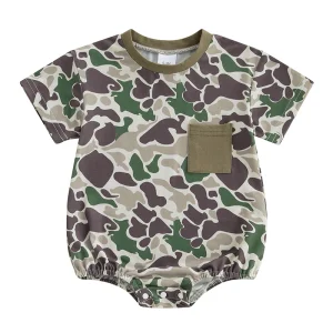 0-18M Boy Summer Romper Camouflage Bodysuit