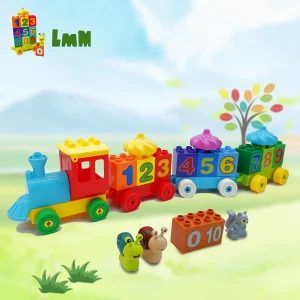 Big Size Building Blocks Set Compatible Duplo Train Animals
