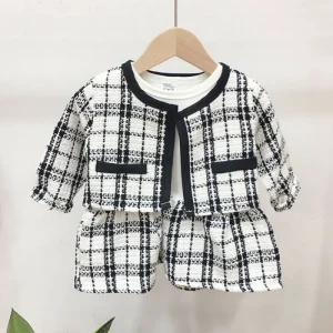 2Pcs Plaid Party Clothes Girl Fashion-1-6 yrs - Thumbnail Image 3