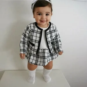 2Pcs Plaid Party Clothes Girl Fashion-1-6 yrs - Thumbnail Image 4