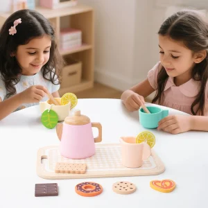 Montessori Wooden Pretend Tea Party Set - Thumbnail Image 3
