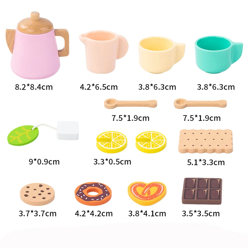 Montessori Wooden Pretend Tea Party Set - Image 4
