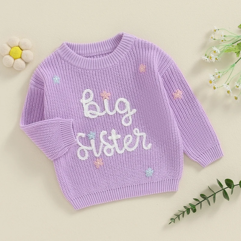 5 colors-Toddler/Infant Big Sister Sweater 12m-5yrs - Image 4