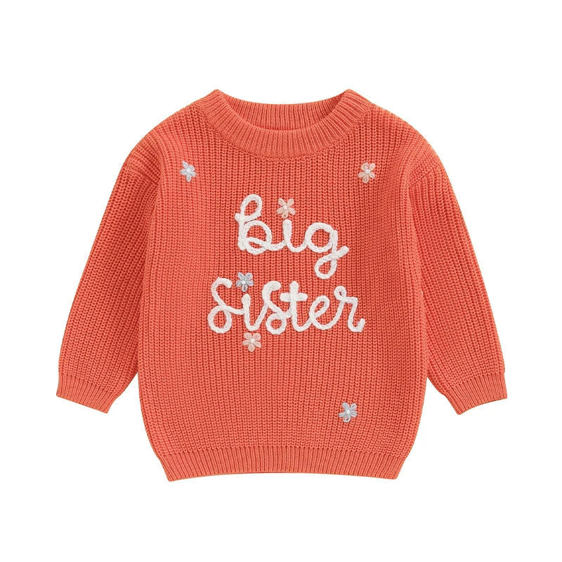 5 colors-Toddler/Infant Big Sister Sweater 12m-5yrs - Image 1