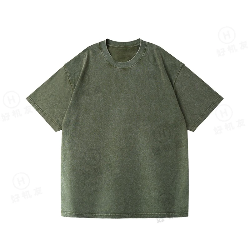 High Quality American Vintage Washed Cotton T-shirt - Image 7