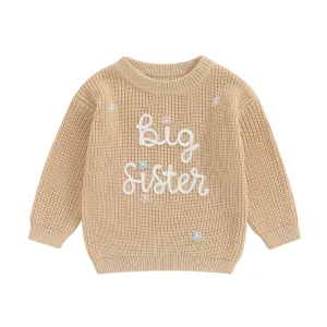 5 colors-Toddler/Infant Big Sister Sweater 12m-5yrs - Thumbnail Image 11