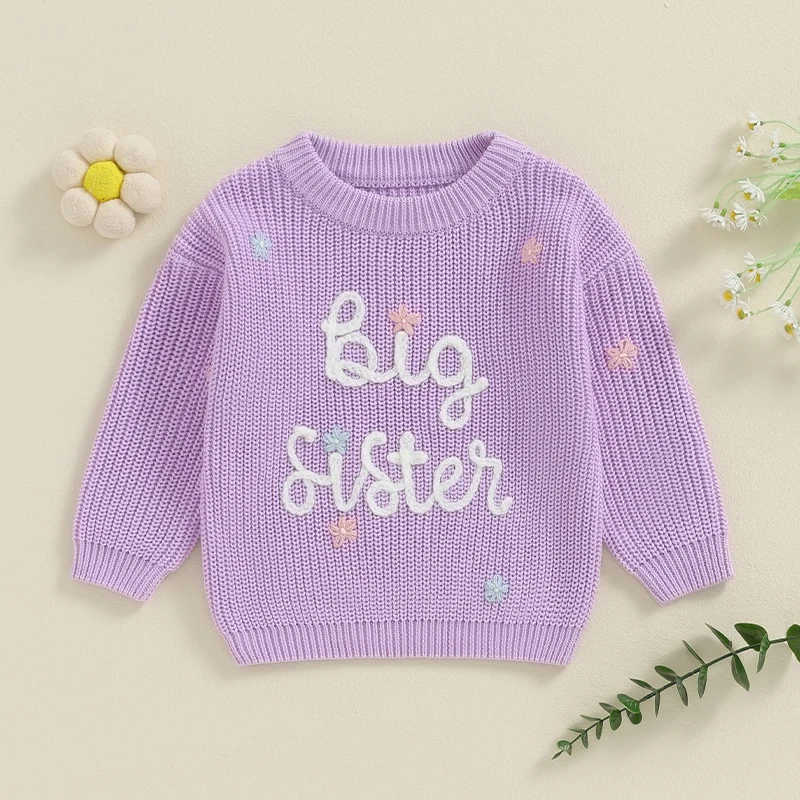 5 colors-Toddler/Infant Big Sister Sweater 12m-5yrs - Image 2