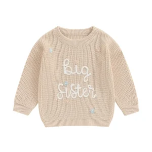5 colors-Toddler/Infant Big Sister Sweater 12m-5yrs - Thumbnail Image 8