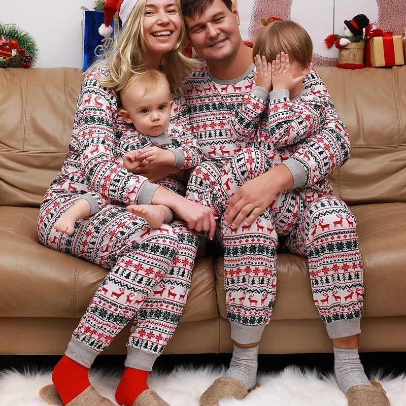 Christmas Family Matching- 2 Pieces Pajamas, Baby Romper - Image 1